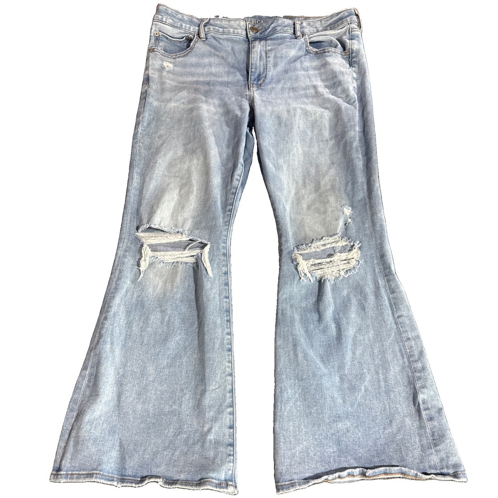 American Eagle Jeans Women's Size 16 Low Rise Flare Next Level Stretch